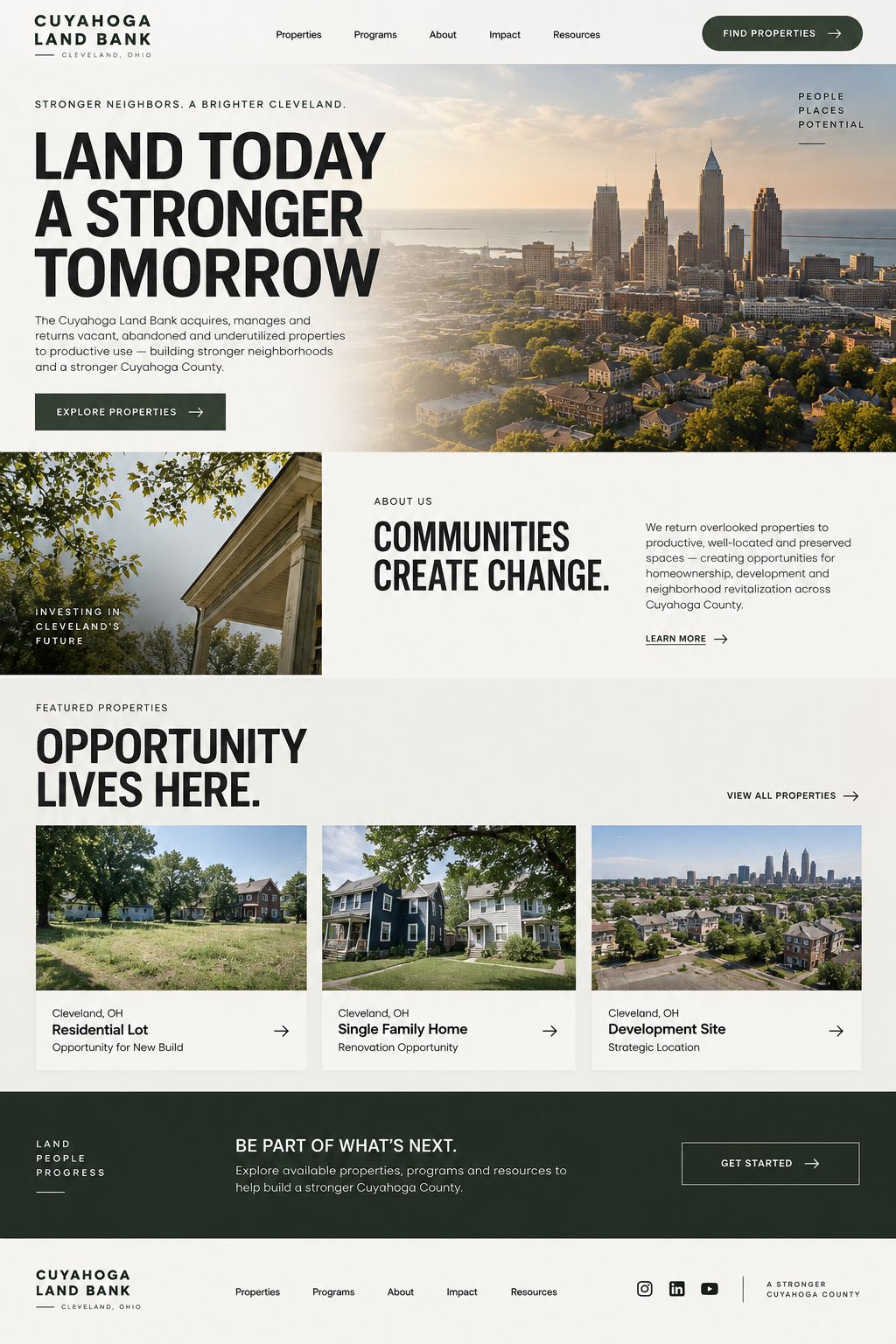 Cuyahoga Land Bank Website Design