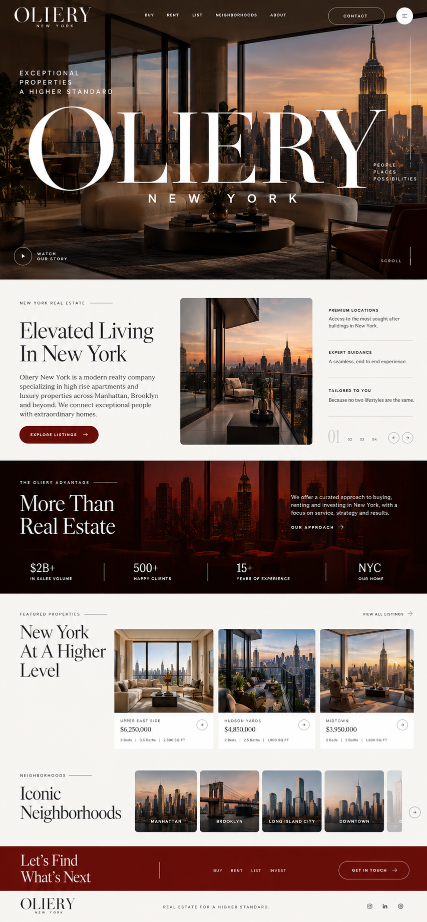 Oliery NYC Website Design