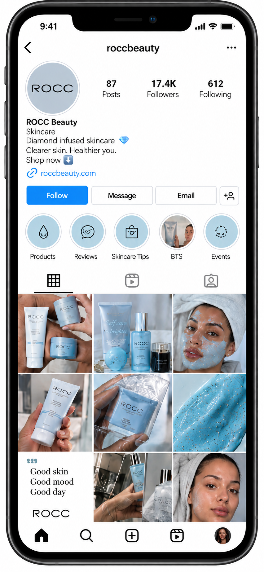 ROCC Beauty social media design